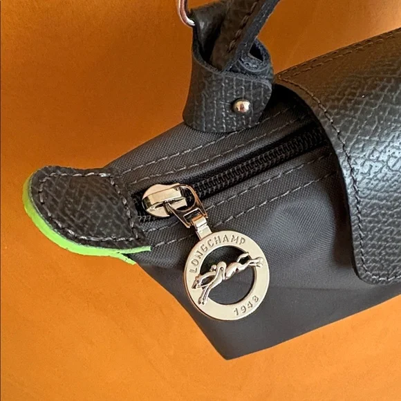 Longchamp Le Pilage Green Pouch with Strap and insert - Picture 11 of 16